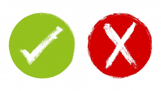 check and cross signs paint design 1102 228