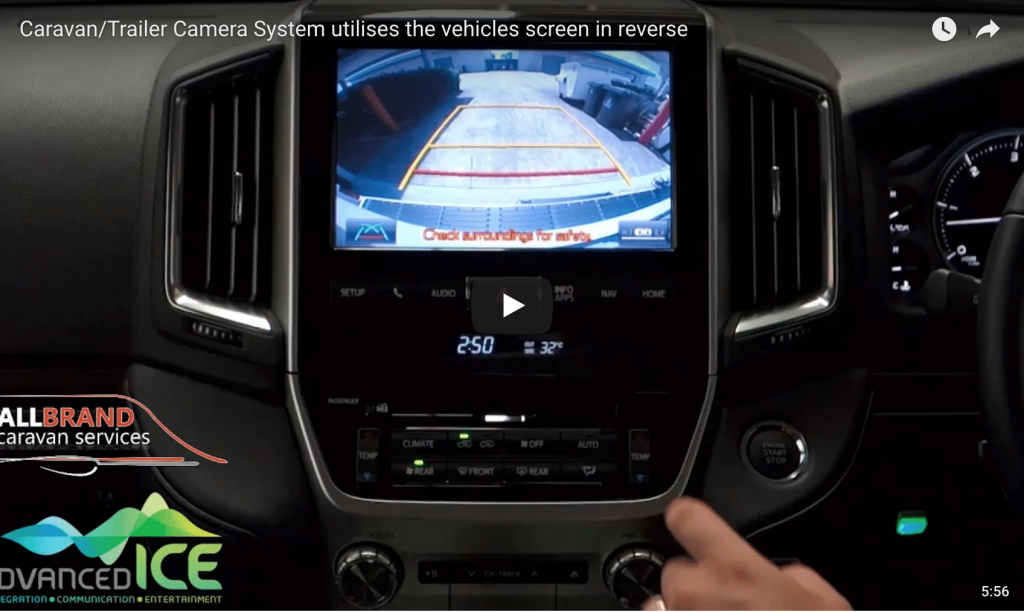 Caravan/Trailer Camera System Utilises the Vehicles Screen in Reverse