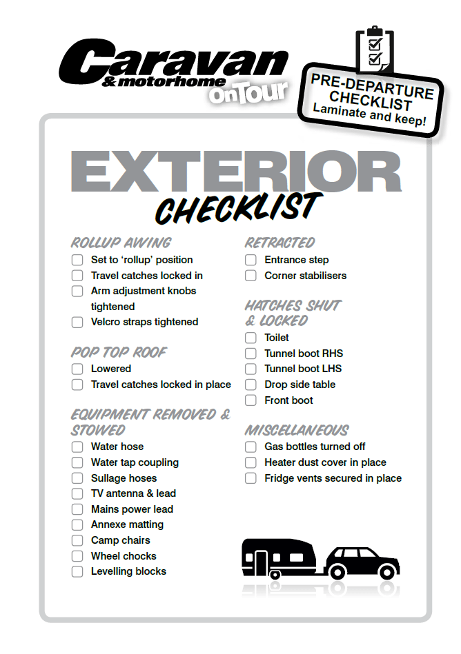 Caravan Exterior Checklist