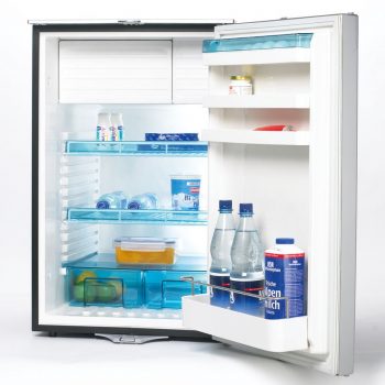 Compact refrigerator with cooling and heating options, perfect for dorms, studios, or boats.