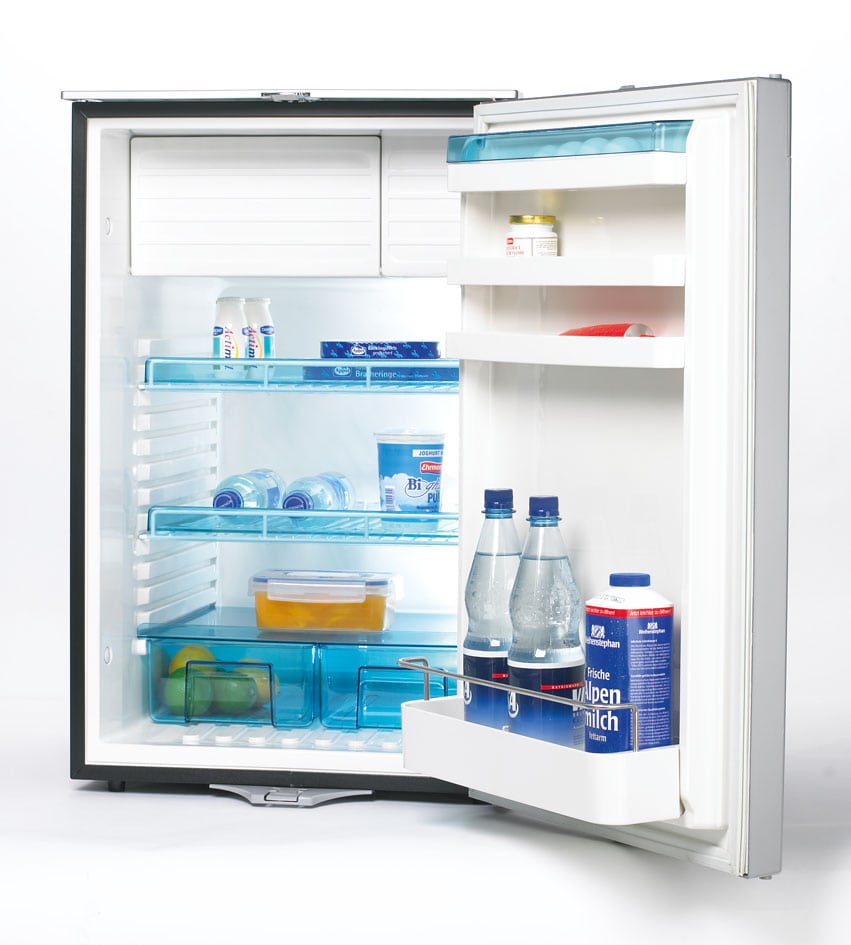 Compact refrigerator with cooling and heating options, perfect for dorms, studios, or boats.