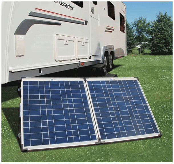 Caravanning with solar panels