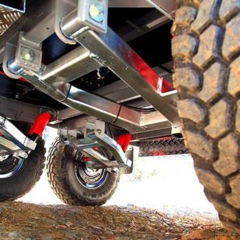 Peek inside a caravan's independent suspension system